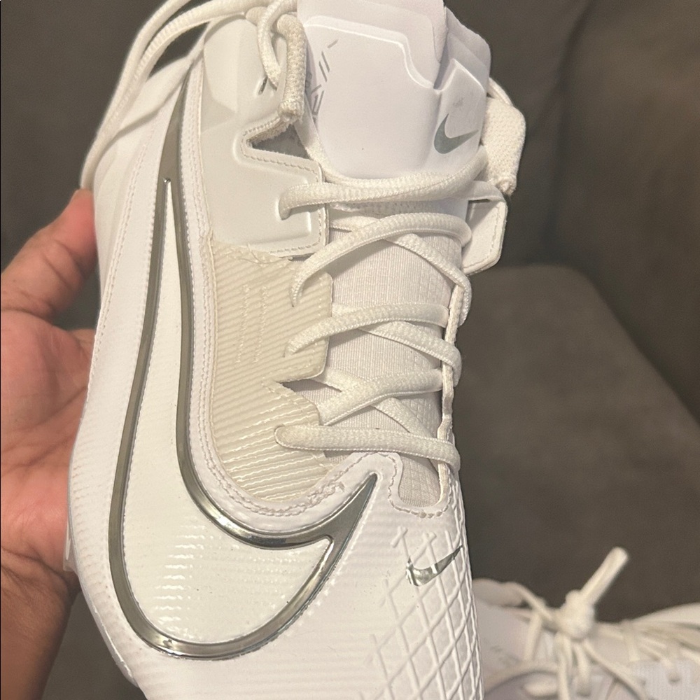 Nike Vapor Edge Elite 360 2 Men’s White&Silver Football Cleats:NEW NO BOX - Picture 10 of 14